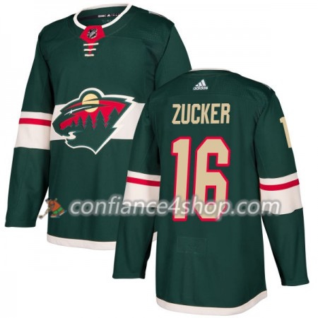Adidas Maillot de Hockey Minnesota Wild Jason Zucker 16 2017-2018 Vert Authentic - Homme Adidas Maillot de Hockey Minnesota Wild Jason Zucker 16 2017-2018 Vert Authentic - Homme